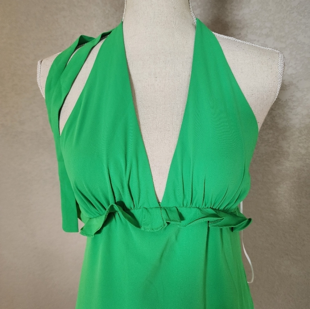 Amanda Uprichard Women's Aubrielle Dress Size Small Color Green - Picture 8 of 9